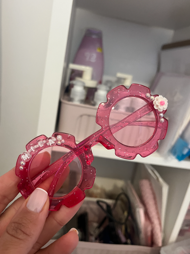 Lunettes Blossom Rose  Fushia Pailleté